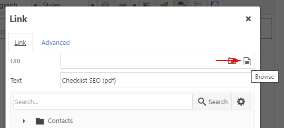 etape 2 creer lien joomla vers un pdf