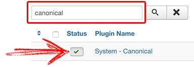 URL Canonical Joomla