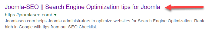 page title in google