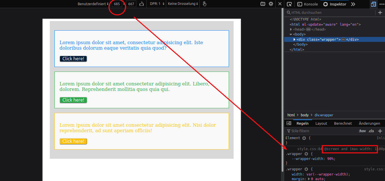 variable css et media query