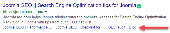 joomla seo sitelinks