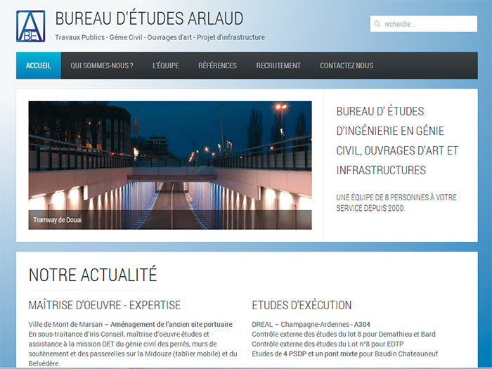 bureau d'étude arlaud :  template Joomla responsif