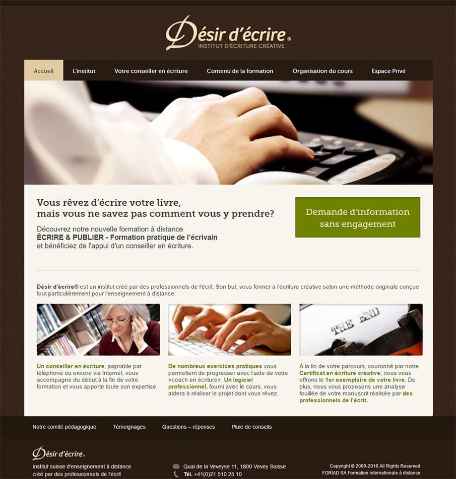Désire d'écrire :  template Joomla à l'identique