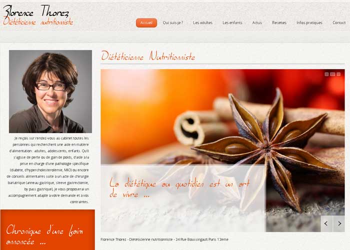 diététicienne paris 13 : adaptation d'un template Joomla 3 responsif 