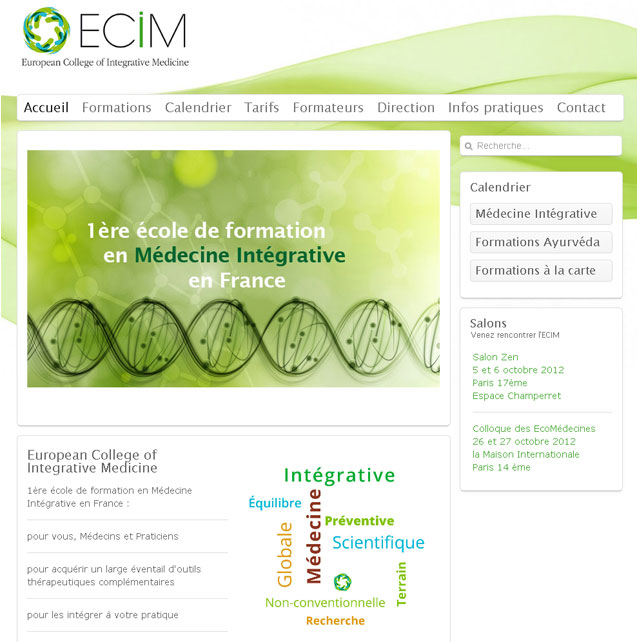 Template Joomla  responsif - European college of integrative medicine