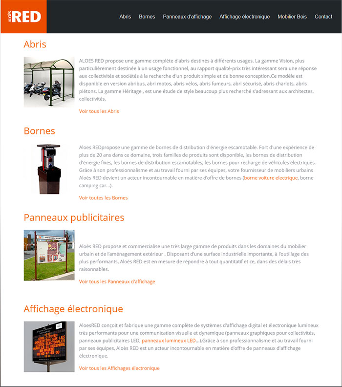 aloesred : création du template joomla