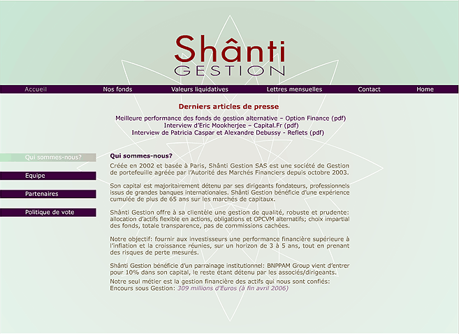 Shanti gestion: template Joomla