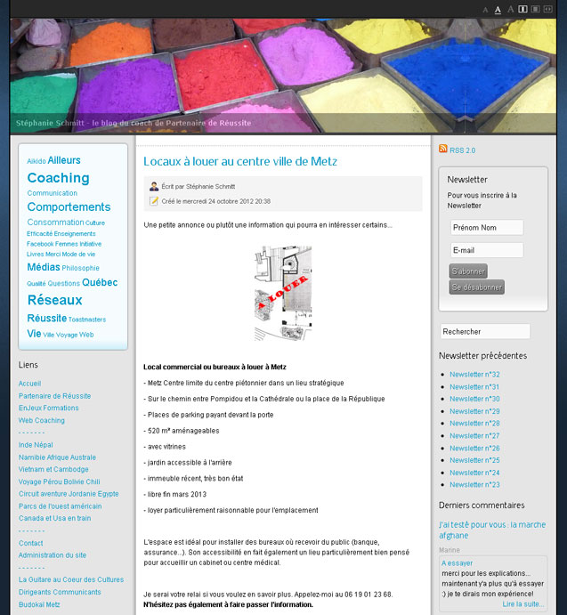 Templates Joomla 2.5 responsif : Le blog de Stéphanie Schmitt