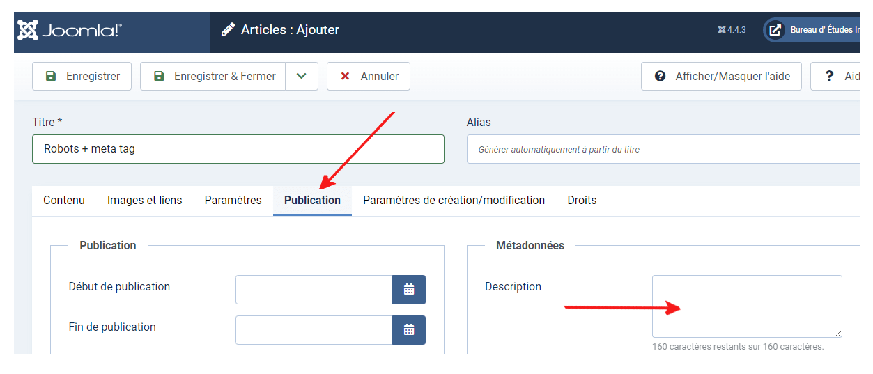 articles edition joomla seo administration