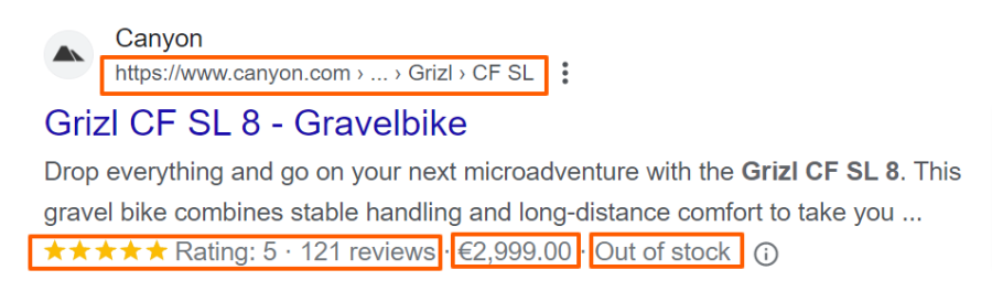 microdata sont excellents pour être visualisées up in SERP