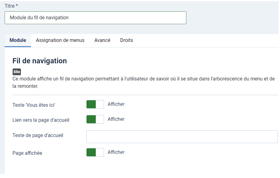 fil de navigation joomla seo