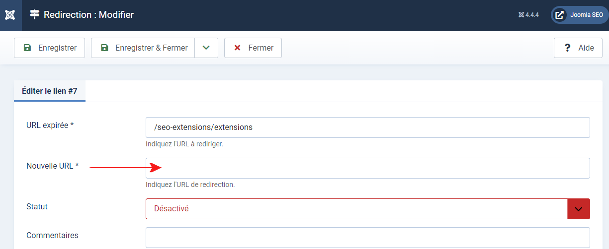 joomla seo composant redirection
