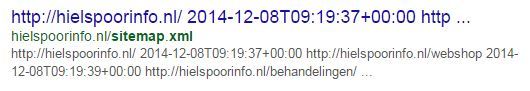 sitemap in serp