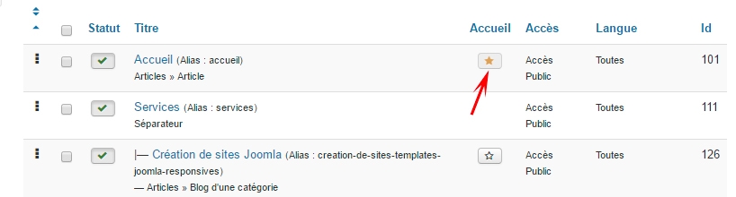 cacher le lien de menu accueil 1