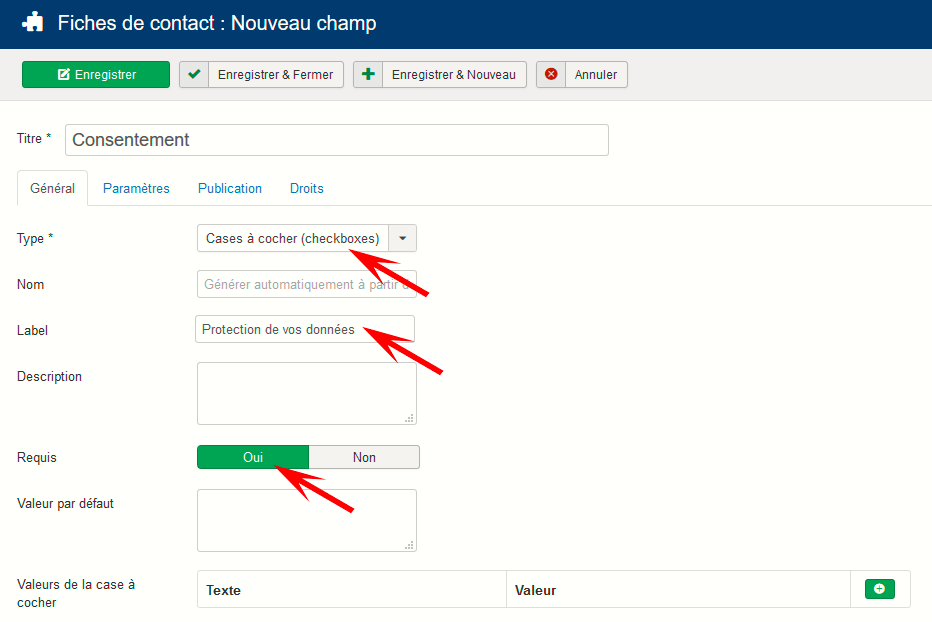 RGPD joomla contact form 2