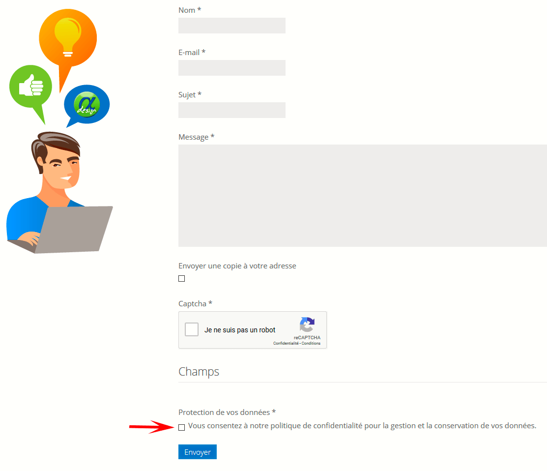RGPD joomla contact form 5