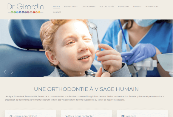 Dr Girardin Création du site , ergonomie & design