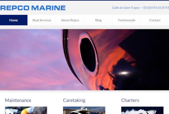 Repco marine : nouveau design & migration Joomla 