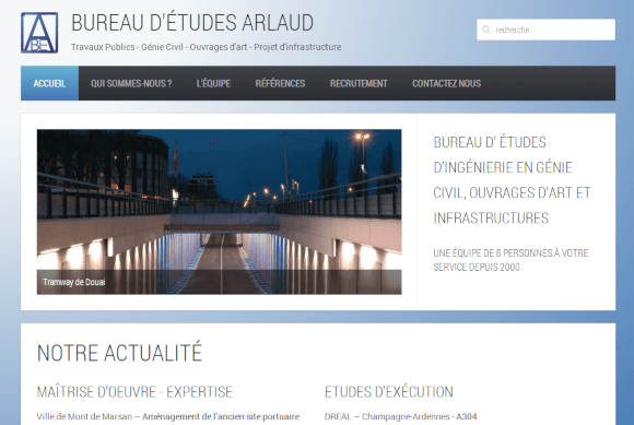 Bureau d'études Arlaud : migration du site